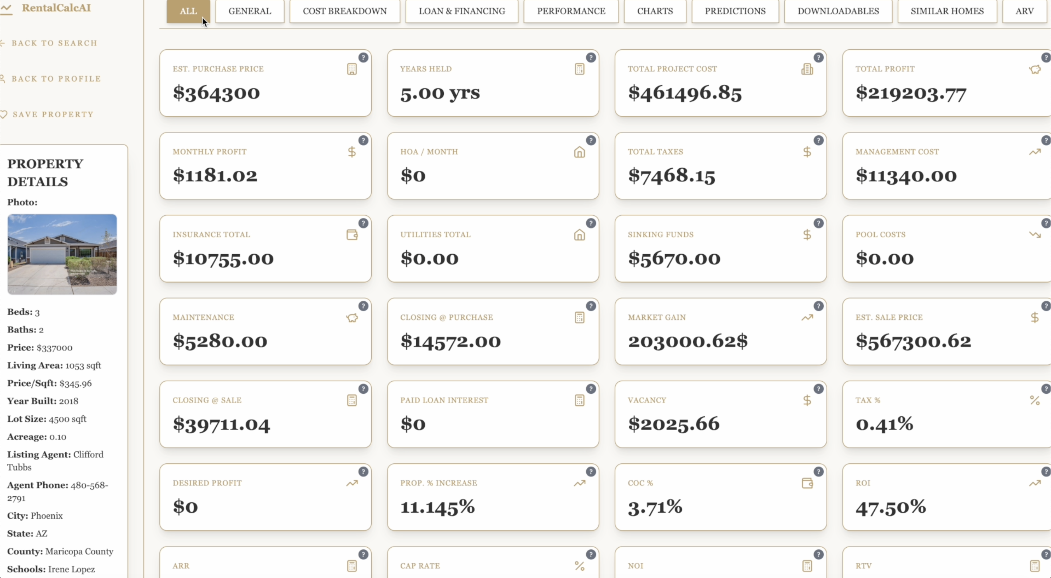 Calculated Values