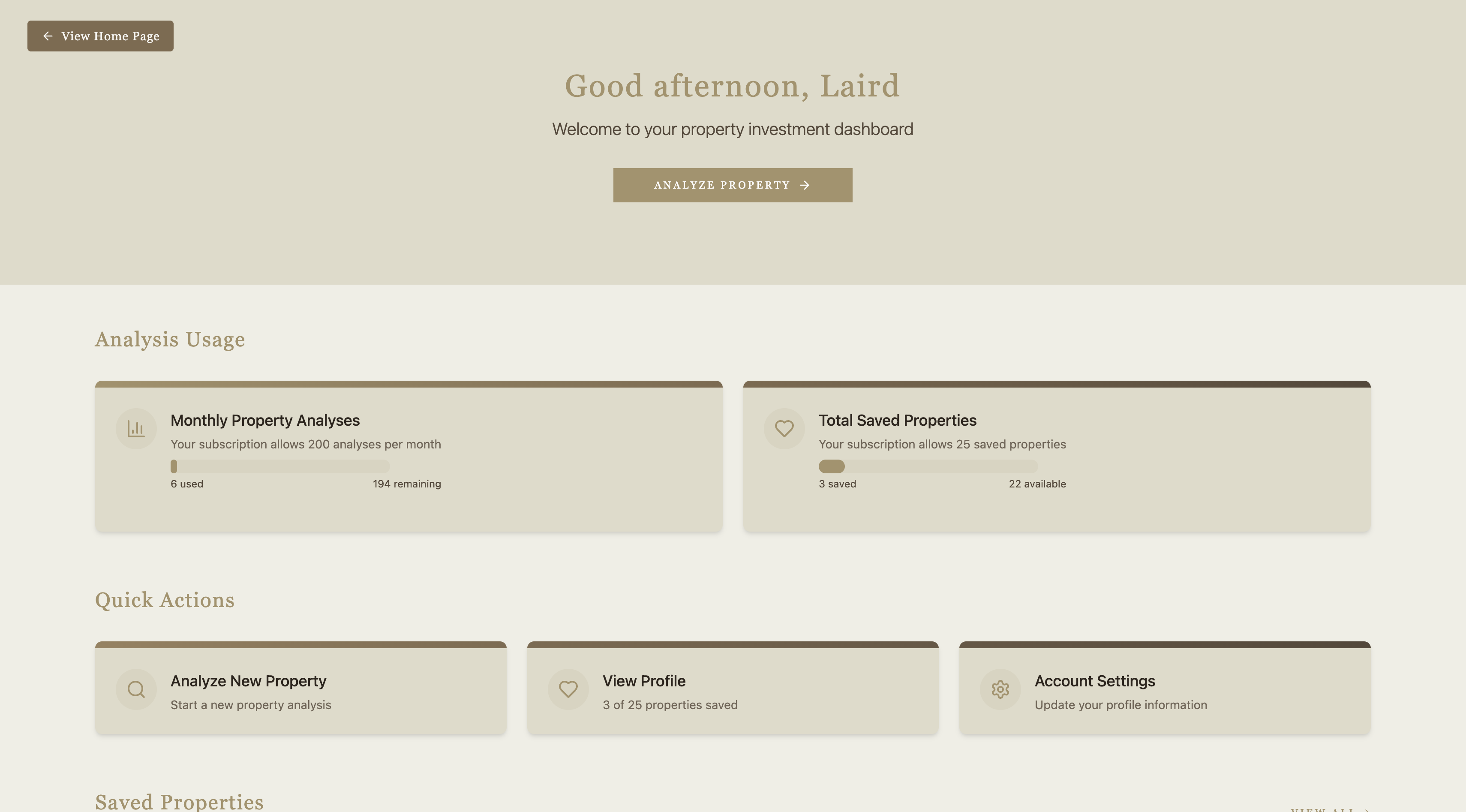 Dashboard Overview