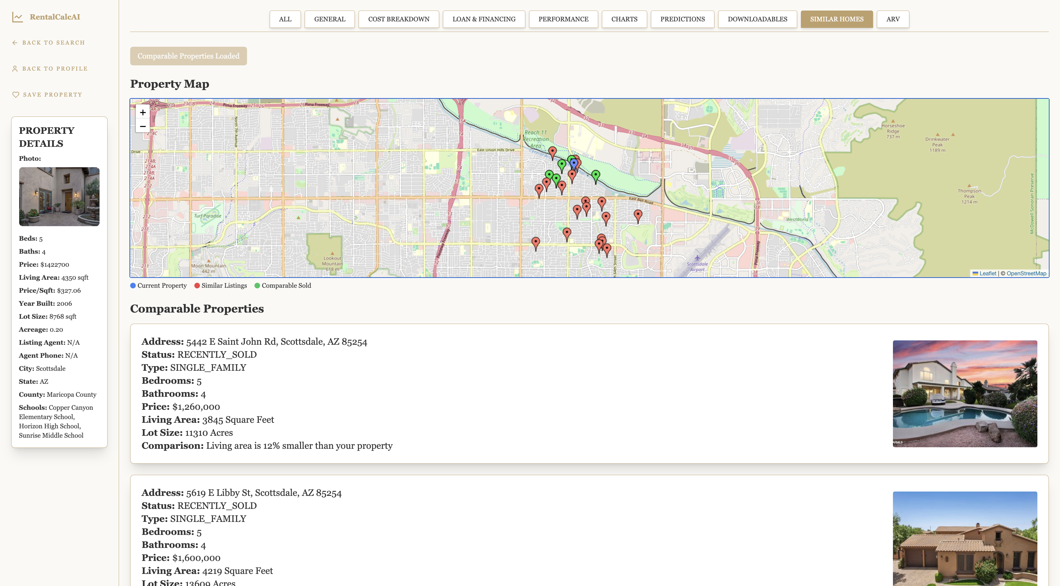 Similar Listings and Comps